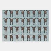 Papierfolien aus Elch Geschenkpapier Set (Vorderseite)