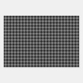 Papierfolien aus geflochtenem Schachbrett, Graustu Geschenkpapier Set (Vorderseite 3)