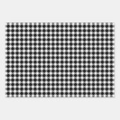 Papierfolien aus geflochtenem Schachbrett, Graustu Geschenkpapier Set (Vorderseite 2)