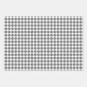 Papierfolien aus geflochtenem Schachbrett, Graustu Geschenkpapier Set (Vorderseite)