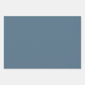 Papierfolien aus mattem graublauem Wrapping Geschenkpapier Set (Vorderseite)