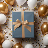 Papierfolien aus mattem graublauem Wrapping Geschenkpapier Set