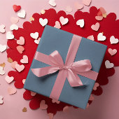 Papierfolien aus mattem graublauem Wrapping Geschenkpapier Set