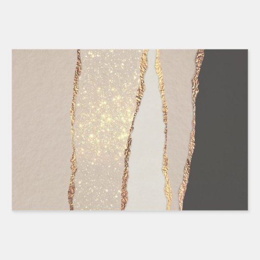 Papierfolien aus schimmerndem Ripppapier Geschenkpapier Set (Vorderseite 2)