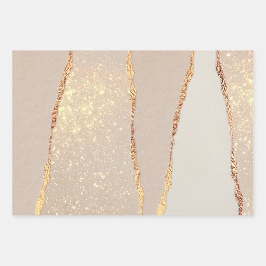 Papierfolien aus schimmerndem Ripppapier Geschenkpapier Set (Vorderseite)