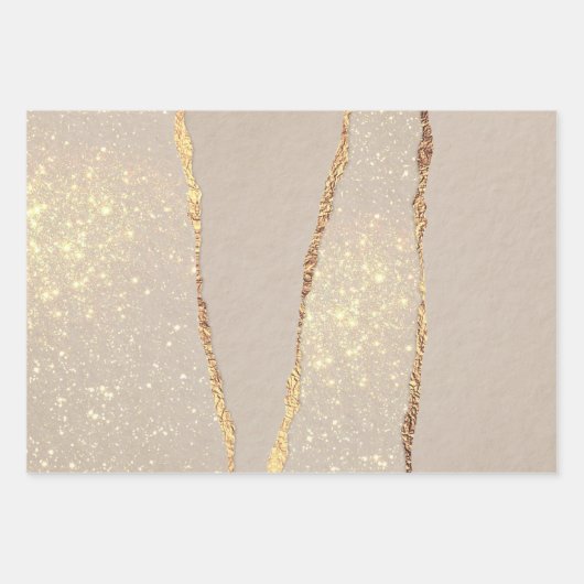 Papierfolien aus schimmerndem Ripppapier Geschenkpapier Set (Vorderseite 3)