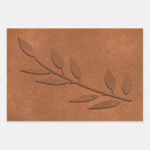 Papierfolien aus zerkleinertem Kupfer Geschenkpapier Set (Vorderseite)