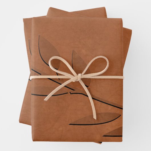 Papierfolien aus zerkleinertem Kupfer Geschenkpapier Set (Beispiel)