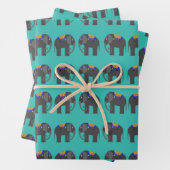 Papierfolien für Elephanten Geschenkpapier Set (Beispiel)