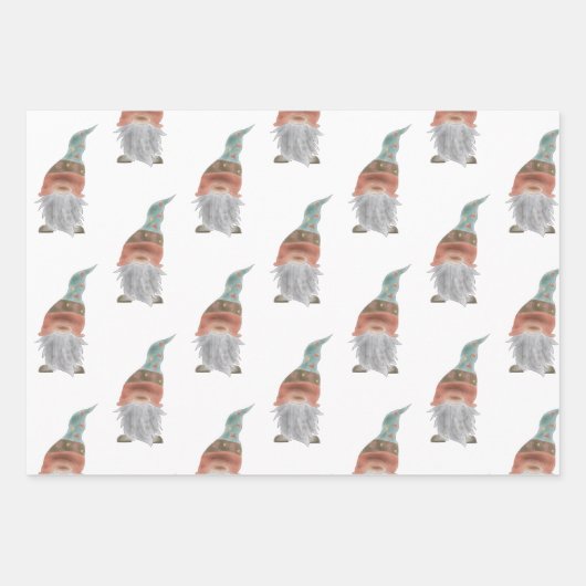 Papierfolien für Gnomen - Set von 3 Geschenkpapier Set (Vorderseite 3)