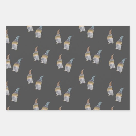 Papierfolien für Gnomen - Set von 3 Geschenkpapier Set (Vorderseite)