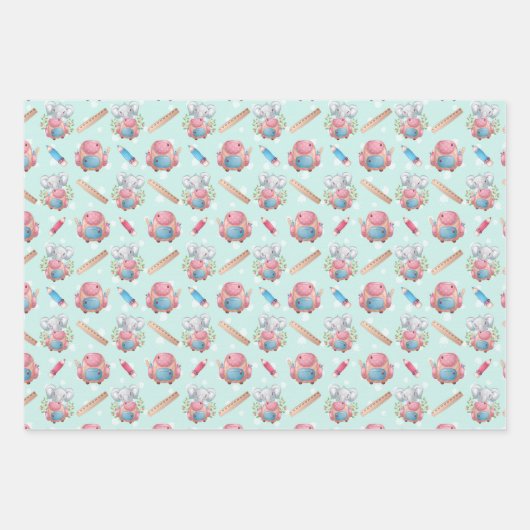 Papierfolien für Tierspülung Geschenkpapier Set (Vorderseite)