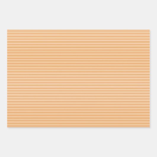 Papierfolien mit drei Farbtönen, Orange Streifen Geschenkpapier Set (Vorderseite 2)