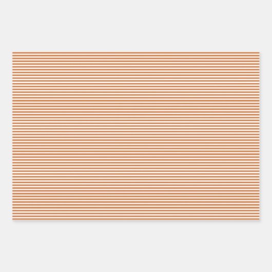 Papierfolien mit drei Farbtönen, Orange Streifen Geschenkpapier Set (Vorderseite)