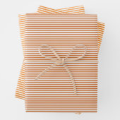 Papierfolien mit drei Farbtönen, Orange Streifen Geschenkpapier Set (Beispiel)