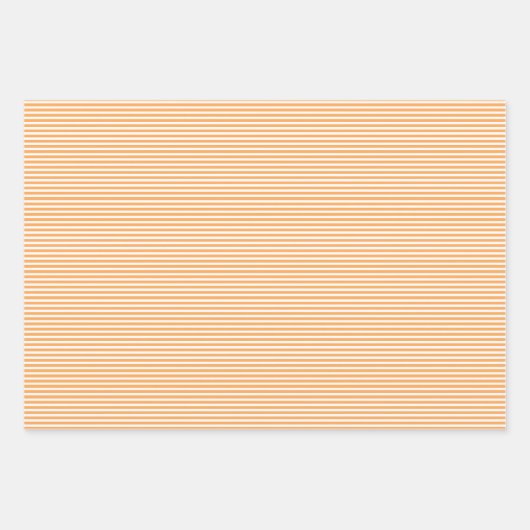 Papierfolien mit drei Farbtönen, Orange Streifen Geschenkpapier Set (Vorderseite 3)