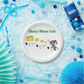 Papierfräsen, Käse-Maus-Liebe-Teller Pappteller (Party)
