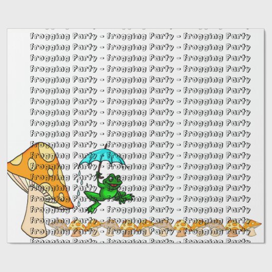 Papierfräsen Party Mushroom Geschenkpapier (Flach)