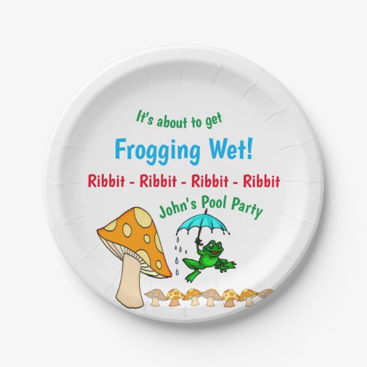 Papierfräsen, Teller, Teller aus Ribbit-Mushroom (Vorderseite)