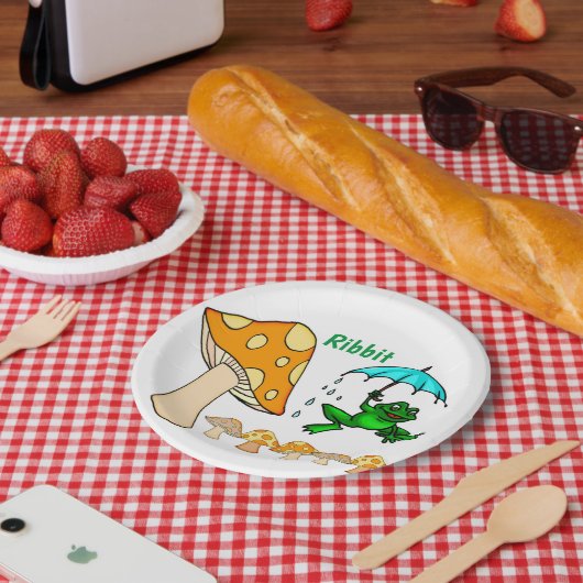 Papierfräsen, Teller, Teller für Ribbit-Froschfräs (Picknick)