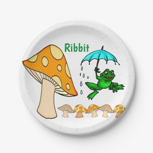 Papierfräsen, Teller, Teller für Ribbit-Froschfräs (Vorderseite)