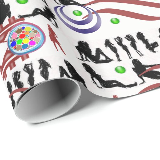 Papierfrauen Geschenkpapier (Rolleneckpunkt)