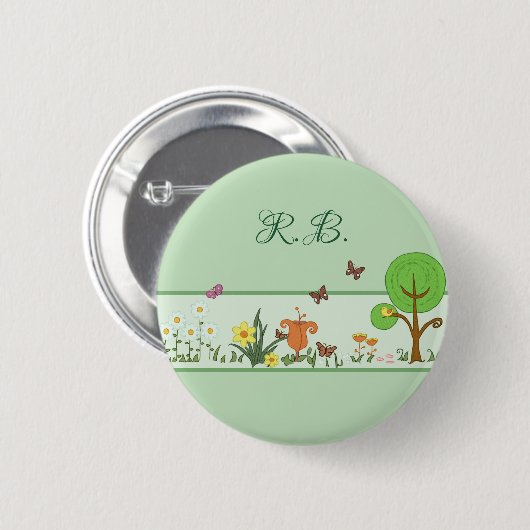 Papierfrühling Button (Vorne & Hinten)