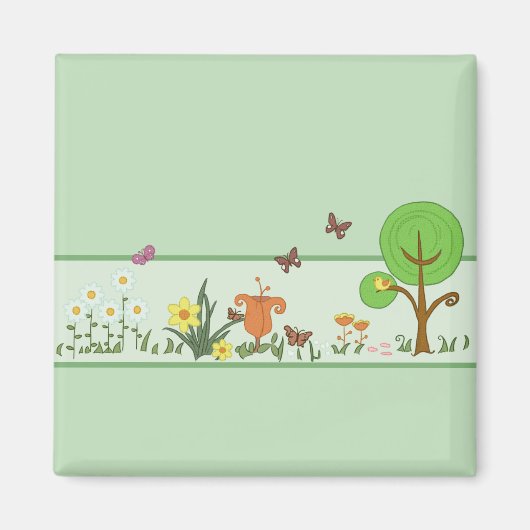 Papierfrühling Magnet (Vorne)