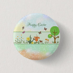 Papierfrühling Ostern Button