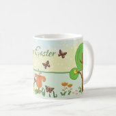 Papierfrühling Ostern  Kaffeetasse (VorderseiteRechts)
