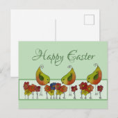Papierfrühling Ostern Postkarte (Vorne/Hinten)