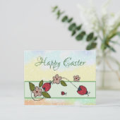 Papierfrühling Ostern Postkarte (Stehend Vorderseite)