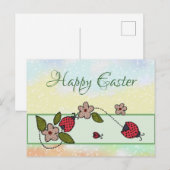 Papierfrühling Ostern Postkarte (Vorne/Hinten)
