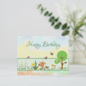 Papierfrühling Postkarte (Stehend Vorderseite)