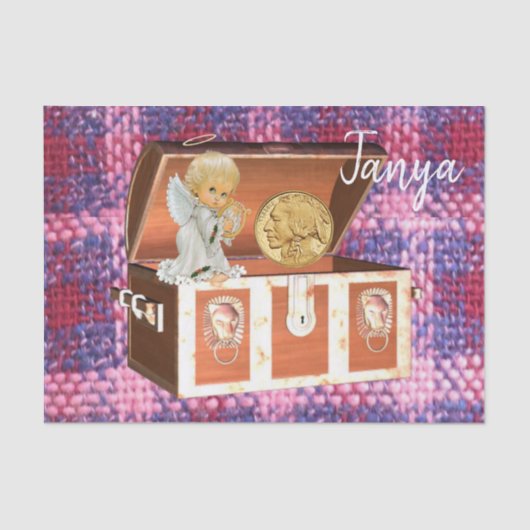 Papiergelgel Kariert Seidenpapier