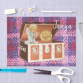 Papiergelgel Kariert Seidenpapier