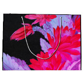 PAPIERGESCHENKE MIT JAPANISCHEN BLUME SCHWARZ GROßE GESCHENKTÜTE (Rückseite)