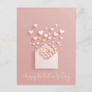 Papiergeschnittene Valentinsgrüße Postkarte