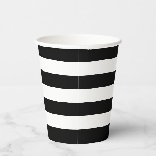 Papiergruppen aus schwarz und weiß gestrichenem Pa Pappbecher (Rechts)