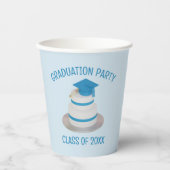 Papiergruppen der niedlichen blauen Klasse der Gra Pappbecher (Vorderseite)