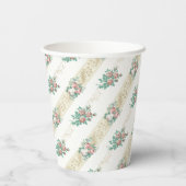 Papiergruppen für die Vintage Rose Pappbecher (Rückseite)