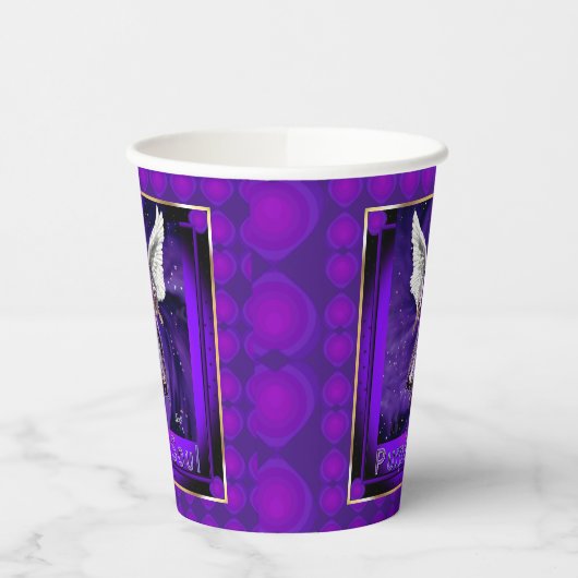 Papiergruppen für lila Soul Pappbecher (Links)