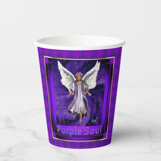 Papiergruppen für lila Soul Pappbecher (Vorderseite)