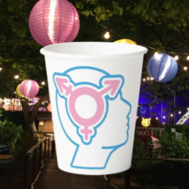 Papiergruppen mit Schaltplakaten Pappbecher