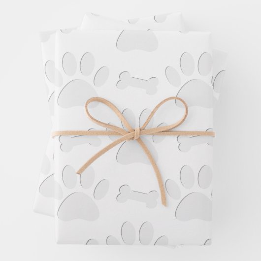 Papierhälften und Knochen Geschenkpapier Set (Beispiel)