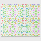 Papierhandschuh mit zartem Blumenmuster Geschenkpapier (Flach)