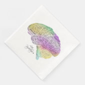 Papierhandtuch Psycho-Text-Gehirnhandtuch Serviette (Ecke)