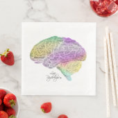 Papierhandtuch Psycho-Text-Gehirnhandtuch Serviette (Beispiel)