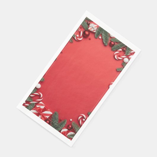 Papierhandtuch "Rot & Zuckerrohr" Serviette (Ecke)