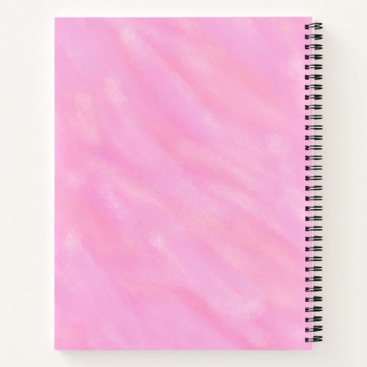 Papierheber mit rosa Waterfarbe Notizblock (Rückseite)